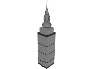 Nizna City Tower of Church 3D Model