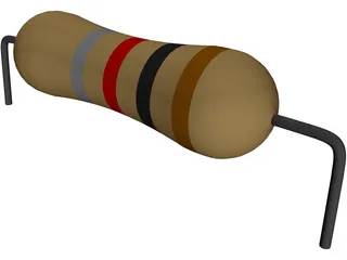 Resistor 1 Kilohm 3D Model