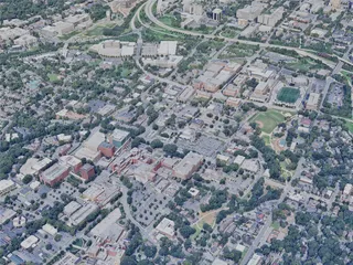 Charlotte City, NC, USA (2023) 3D Model