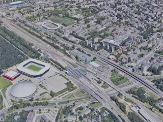 Lodz City, Poland (2023) 3D Model