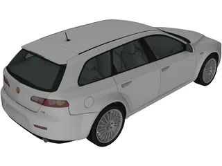 Alfa Romeo 159 Sportwagon (2011) 3D Model