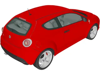 Alfa Romeo MiTo Quadrifoglio Verde (2014) 3D Model