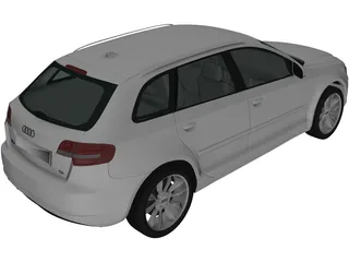 Audi A3 Sportback (2011) 3D Model
