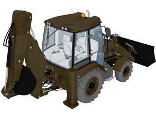 Backhoe Loader 3D Model