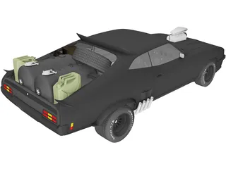 Ford Falcon MadMax Interceptor (1973) 3D Model