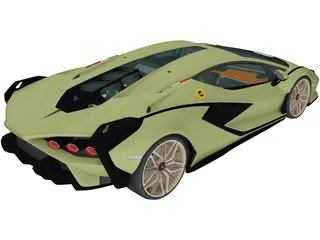 Lamborghini Sian (2020) 3D Model