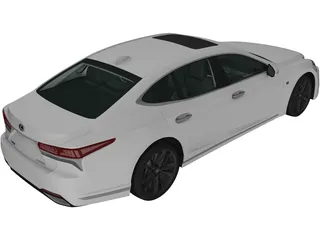 Lexus LS XF50 F Sport (2018) 3D Model