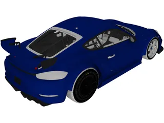 Porsche 718 Cayman GT4 Clubsport (2019) 3D Model