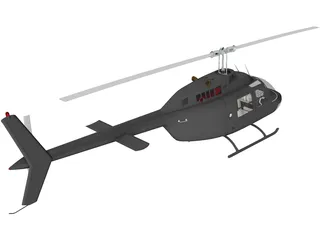 Bell 206B JetRanger III Citycopter 3D Model