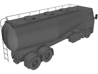 Volvo Cement Truck 3D Model