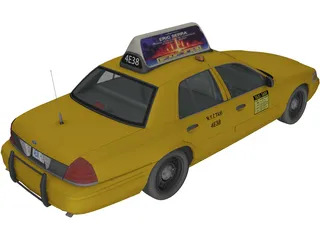 Ford Crown Victoria New York Taxi 3D Model