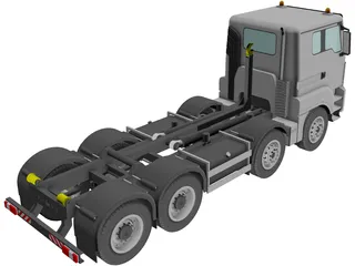 Man 8x4 Hookloader 3D Model