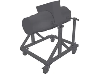 Aircraft APU Stand 3D Model