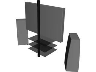 Lowe LED TV with Meridian Speakers 3D Model