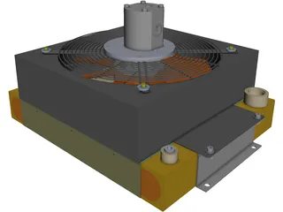 Hydraulic Oil Cooler 3D Model