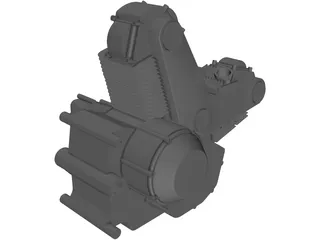 Ducati 900ss Motorcycle Engine 3D Model