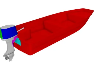 Skiff 3D Model