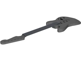 Fender Stratocaster Guitar Body 3D Model