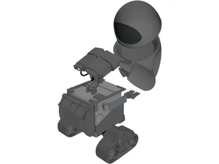 WALL-E and EVA 3D Model