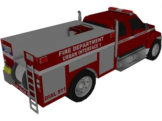 Ford F-650 Firetruck 3D Model