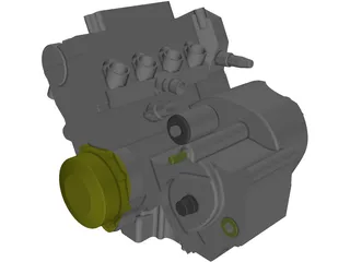 Honda CBR-600RR Engine (2005) 3D Model