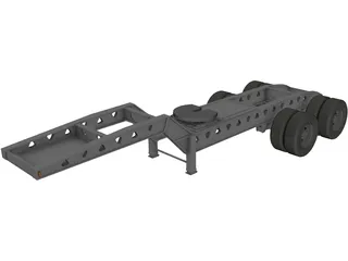 Trailer 2 Axle 3D Model