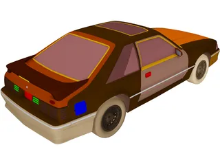 Ford Mustang (1989) 3D Model