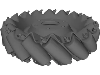 Mecanum Wheel Right 3D Model