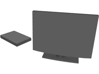 TV and DVD Player 3D Model