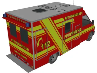 Volkswagen LT Ambulance RTW 3D Model