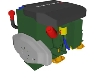 Volvo Penta D3 Marine Engine 3D Model