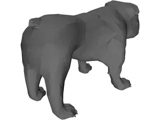 Dog Bulldog 3D Model