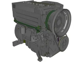 Deutz Turbo Diesel Engine (2011) 3D Model