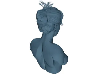 Female Torso Head 3D Model