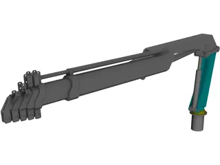 Folding Crane 3D Model