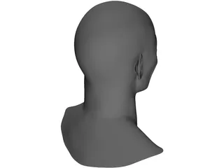 Old Man Face 3D Model