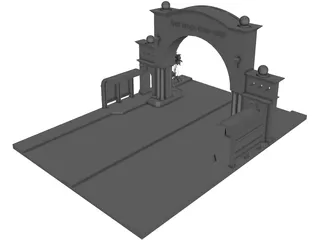 Welcome Arch Town Entry 3D Model