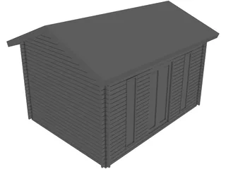 Summerhouse Lugarde Alabama Log Cabin 3D Model