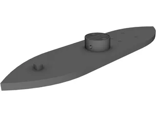 US Ironclad Monitor 3D Model