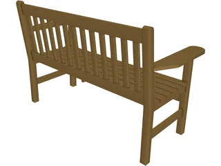 Bench Wooden 3D Model