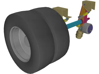 Suspension Truck Trailer 3D Model