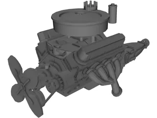 Chevrolet Chevelle Engine 3D Model