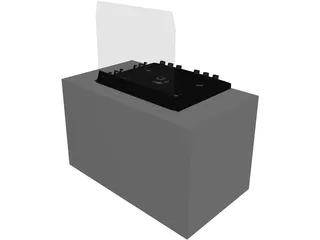 Stove Built-in 5 Burner 3D Model