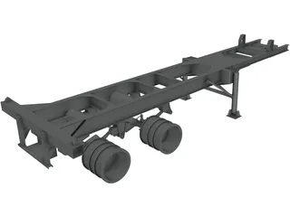 Trailer 18 Wheeler 3D Model
