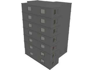 Hospital Building 3D Model
