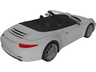 Porsche 911 Carrera Cabriolet (2012) 3D Model