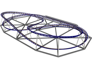 Roller Coaster 3D Model