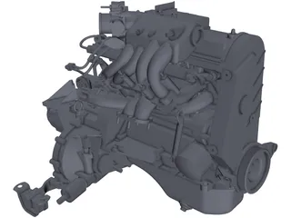 Vaz 21083 Engine 3D Model