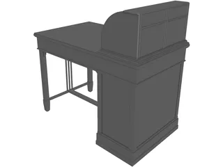 Desk Table 3D Model