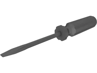 Flathead Screw Driver 3D Model